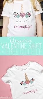 Unicorn Valentines Shirt With Sparkle Htv Unicorn Valentine