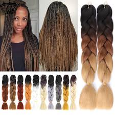 See more ideas about braided hairstyles, braids, twist hairstyles. Long Ombre Braiding Hair Jumbo Box Braid Braiding Hair 100g Long 24 Inch Hair Synthetic Hair Hair Extensions For Women Dressing Aliexpress