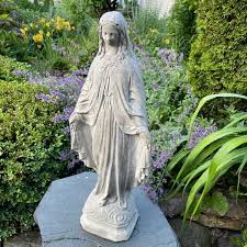 Concrete Virgin Mary Garden Statue
