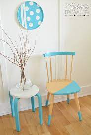 Aqua Beechwood Color Blocked Chairs