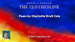 poem the clothesline words meanings