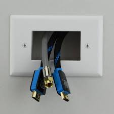 1 Gang Low Voltage Recessed Cable Plate