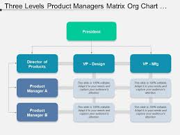 Three Levels Product Managers Matrix Org Chart Template