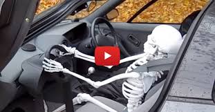 Prank Skeleton In The Driver