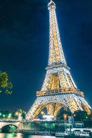 Eiffel Tower City Night Lights