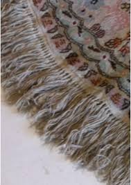 how to clean area rug fringe
