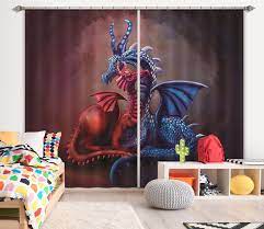 3D Dragon Lovers 108 Rose Catherine Khan Curtain Blockout Photo Curtain  Printing Curtains Drapes Fabric Window | M.catch.com.au
