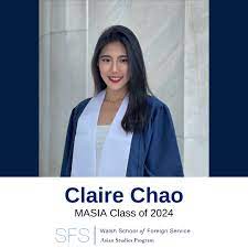 Asian Studies at Georgetown University on X: A native of Taipei, Taiwan  and a graduate of George Washington University, Claire Chao @claireyenchin  is part of the Asian Studies Program's Class of 2024.