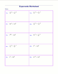 free exponents worksheets