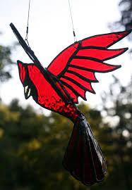Stained Glass 3d Cardinal Bird