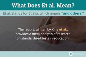 et al definition meaning and usage