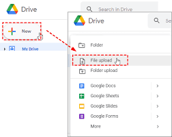 to upload files to shared google drive