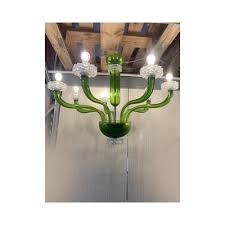 Green Murano Glass Chandelier With