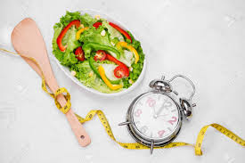 Healthy Fitness Meal With Fresh Salad Diet Concept Stock Photo
