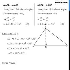 Theorem 6 8 Pythagoras Theorem Proof Class 10 Chapter 6
