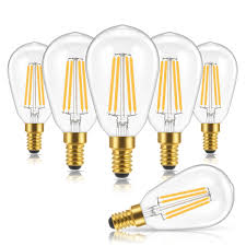 E12 Led Filament Light Bulbs 4w 40w Equivalent E12 Candelabra Base 2700k Soft White St48 Vintage Edison Bulbs For Pendant Chandelier Lantern Wall Scone 6 Pack Walmart Com Walmart Com
