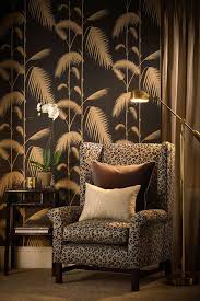 Palm Leaves Wallpaper Black Gold