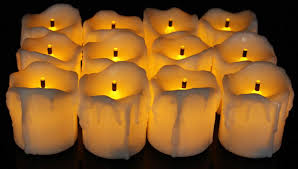 Satyam Kraft Plastic Led Tea Light Candles Yellow Box Of 12