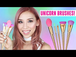 new unicorn brushes tina tries it