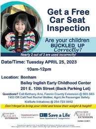 Car Seat Check Up Event In Bonham April