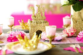 pink gold princess birthday party