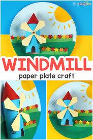 windmill paper plate craft easy peasy