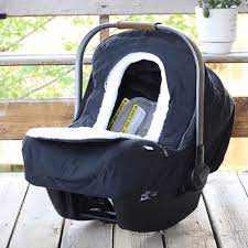Baby Car Seat Cover Winter Linen Black