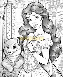 princess disney coloring book pages for