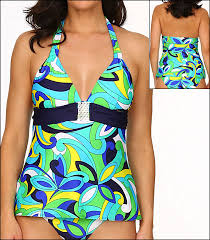 Tara Grinna Bora Bora Swimwear Top Tankini Halter Style 17
