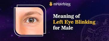 meaning of left eye blinking for males