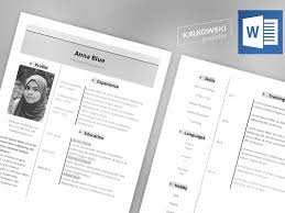 Gray Resume Cv Template Ms Word By Resume Templates Dribbble