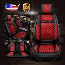 5 Seat Car Pu Leather Flax Seat Covers