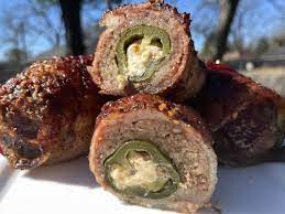 smoked armadillo eggs wrapped in bacon