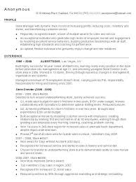 Store Manager Job Description Resume   Free Resume Example And     Resume Examples