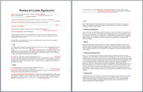 Restaurant Lease Agreement Template Microsoft Office Templates