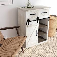 Modern Antique White Accent Cabinet