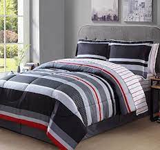 Twin Rugby Stripes Comforter Set