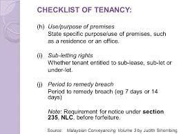 The tenancy agreement can be terminated at any time if the landlord and tenant agree to this. Issues In Tenancy Matters In Malaysia Ppt Download