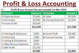 Profit And Loss Accounting Definition Simple Format Of
