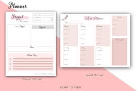 Pink Daily Planner Printable Productivity Planner
