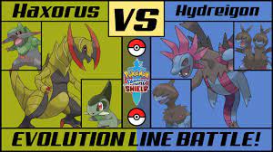 HYDREIGON vs HAXORUS - Unova Dragon Evolution Battle (Pokémon Sword/Shield)  - YouTube