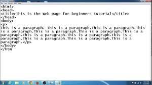 web page using notepad