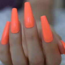 First up we have these neon coffin nails. Makeup 24 Extra Long Neon Orange Coffin Nails Press Ons Poshmark