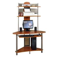 This home office desk is a combination of writing desk, bookshelf and corner shelf, construct a comfort at home workstation; A Tower Computer Desk W Hutch In Pewter Cherry Finish Walmart Com Walmart Com
