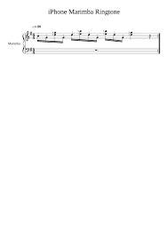 Iphone Marimba Ringtone Sheet Music For Percussion Download