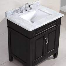 Get 5% in rewards with club o! Home Decorators Collection Blaine 30 In Vanity In Black With Marble Vanity Top In Carrara White Bfblaine30 The Home Depot
