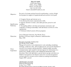 Resume Templates Sampleor Administrative Position Excellent