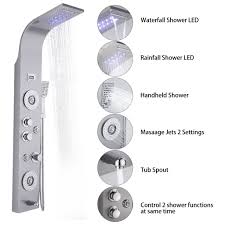 igeewa snless steel shower panel