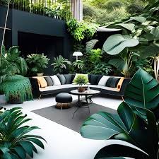 Outdoor Living Room Zen Space With