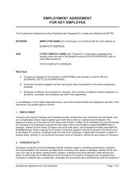 Employment Agreement Form Sample Employment Contract Forms 11 Free